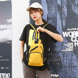 Women Oxford Shoulder Bag Large Capacity Waterproof Chest Bag