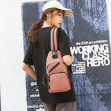 Women Oxford Shoulder Bag Large Capacity Waterproof Chest Bag