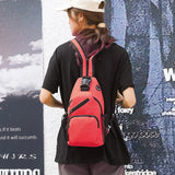 Women Oxford Shoulder Bag Large Capacity Waterproof Chest Bag