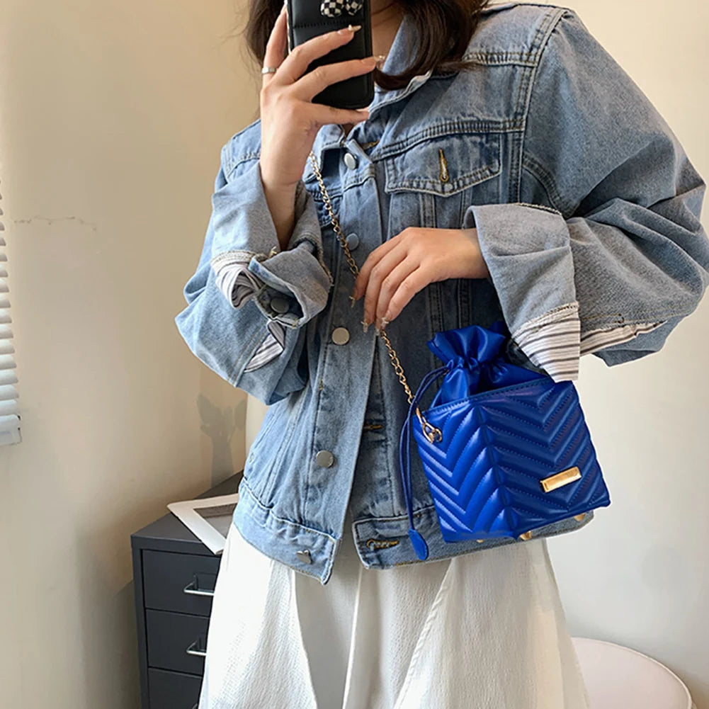 Vintage Small Shoulder Bag Solid Cube Crossbody