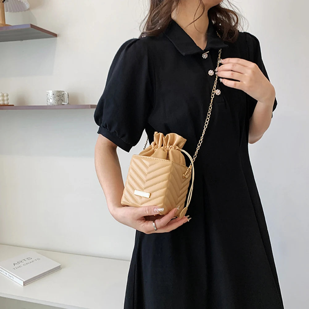 Vintage Small Shoulder Bag Solid Cube Crossbody
