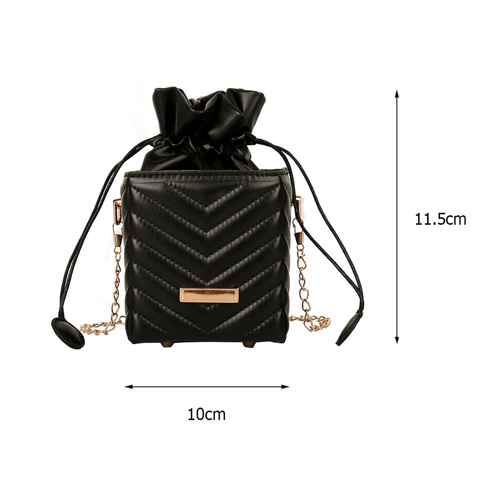 Vintage Small Shoulder Bag Solid Cube Crossbody