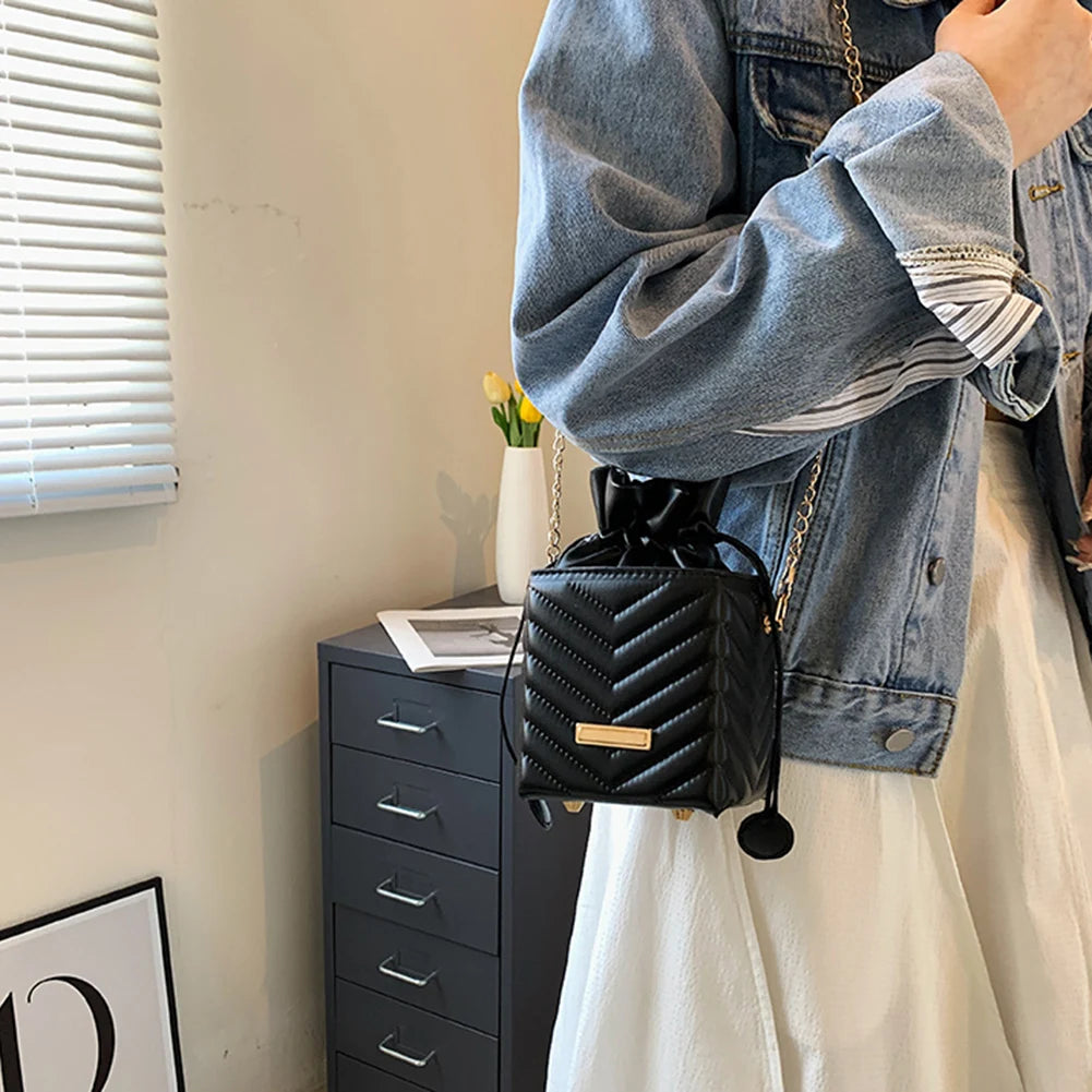 Vintage Small Shoulder Bag Solid Cube Crossbody