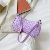 Women PU Geometric Pattern Embossing Shoulder Bag Casual Underarm Bags
