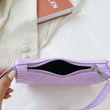 Women PU Geometric Pattern Embossing Shoulder Bag Casual Underarm Bags