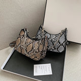 Women PU Leather Animal Pattern Printing Shoulder Underarm Bag