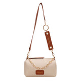 Women PU Leather Shouder Underarm Bags with Metal Chain