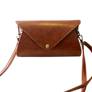 Women PU Leather Shoulder Bag Hasp Girls Tote Purse Handbag Solid Messenger