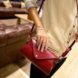 Women PU Leather Shoulder Bag Hasp Girls Tote Purse Handbag Solid Messenger