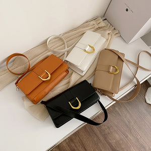 Vintage PU Leather Shoulder Bag Crossbody Handbag