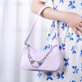 Women PU Leather Mini Purse Handbag Vintage Butterfly Chain Zipper