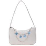 Vintage Butterfly Chain Leather Shoulder Bag