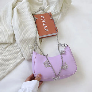 Vintage Butterfly Chain Shoulder Bag Mini Purse Handbag