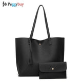 Women PU Leather Tassel Shoulder Shopping Bag Large Capacity Tote Handbags