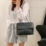 Women PU Messenger Bag Casual Chain Handbags