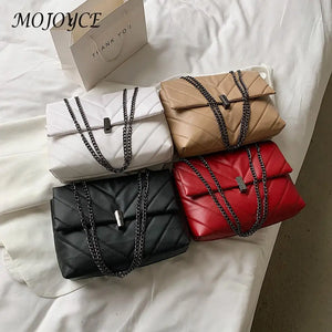 Women PU Messenger Bag Casual Chain Handbags