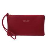 Women PU Purse Wristlet Zipper Wallet Bag Phone Key Case