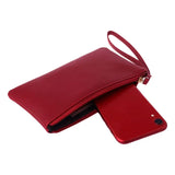 Women PU Purse Wristlet Zipper Wallet Bag Phone Key Case