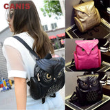 Women PU Shoulder Satchel Owl Backpack Bag Tote Rucksack Purse