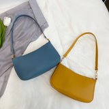 Women PU Shoulder Underarm Bag Casual Solid Small Purse Leisure Ladies Handbag