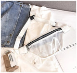 Women PVC Holographic Fanny Pack Travel Waist Bag Laser Purse Shoulder Chest Bag