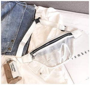 Women PVC Holographic Fanny Pack Travel Waist Bag Laser Purse Shoulder Chest Bag