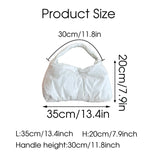 Women Padded Shoulder Bag Quilted Shopper Tote Winter Handbag
