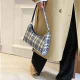 Plaid Zipper Handbag Small Shoulder Bag Lady Messenger Bag