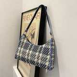 Plaid Zipper Handbag Small Shoulder Bag Lady Messenger Bag