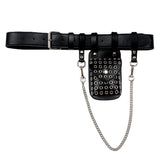 Women Plus Size Wide PU Waist Belt with Mini Bag