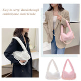 Soft Fluffy Chain Underarm Bag Portable Handle Women Armpit Bag