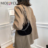 Women Plush Shoulder Top-handle Bag Autumn Messenger Purse Chain Totes Shopping
