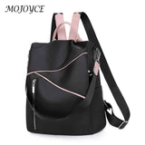 Women Preppy Style Backpack Contrast Handbags Student School Large Capacity
