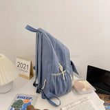 Women Preppy Style Nylon Backpack Soft Touch Multi-function