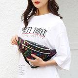 Women Printed Waist Fanny Pack Belt Bag Pouch