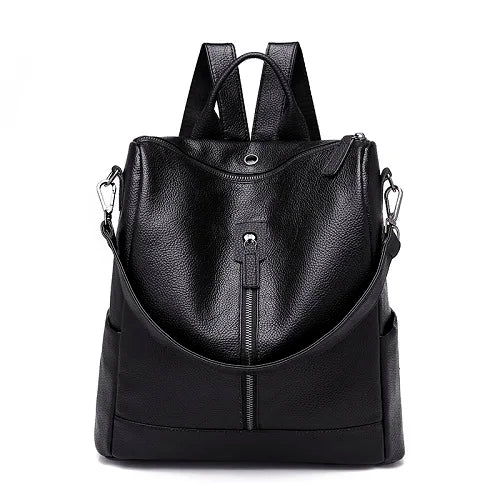 Women Pu Leather Backpack Casual Soft Shoulder Bag Backpack For Teenagers Girls