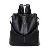 Women Pu Leather Backpack Casual Soft Shoulder Bag Backpack For Teenagers Girls