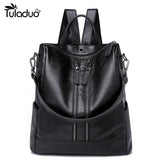 Women Pu Leather Backpack Casual Soft Shoulder Bag Backpack For Teenagers Girls