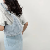 Women Acrylic Chain Plush Large Shoulder Bag