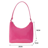 Women Pure Shoulder Underarm Hobos Bags Casual Ladies Zipper Small Purse Handbag