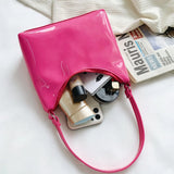 Women Pure Shoulder Underarm Hobos Bags Casual Ladies Zipper Small Purse Handbag