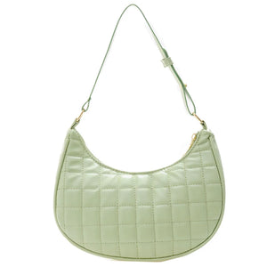 Checker Pattern PU Leather Small Hobos Women Purse