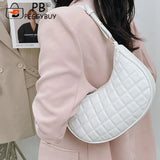 Checker Pattern PU Leather Small Hobos Women Purse