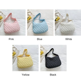 Large Capacity Rhombus Pattern Top-handle Bag for Travel