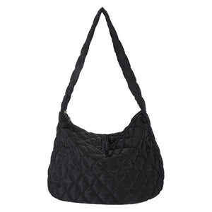 Large Capacity Rhombus Pattern Top-handle Bag for Travel