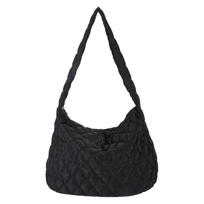 Large Capacity Rhombus Pattern Top-handle Bag for Travel