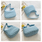 Large Capacity Rhombus Pattern Top-handle Bag for Travel