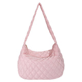 Large Capacity Women Shopper Bag Rhombus Pattern Top-handle Armpit Bag