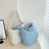 Large Capacity Rhombus Pattern Top-handle Bag for Travel