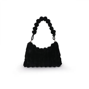 Quilted Shoulder Bag Soft Plush Underarm Handbag